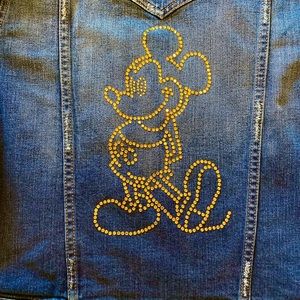 Walt Disney World Brand Mickey Mouse Jean Jacket Size LG 50th Anniversary